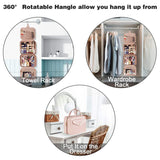 Blue Multifunctional Travel Toiletry Organizer with Hanger and Large Storage Capacity - 45-Degree Angle