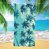 2 pcs Palm Frond Extra Large Microfiber Double-Sided Beach Towel, Quick-Drying and Portable - Side View