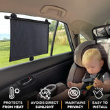 2 PCS Car Side Window Sunshade Protector, UV Protection and Heat Blocker 40x45cm - Top-Down View