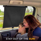 2 PCS Car Side Window Sunshade Protector, UV Protection and Heat Blocker 45x50cm - Front View