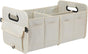 White Large Car Storage Organizer with Handles, 24x17.6x12.2 in, Collapsible