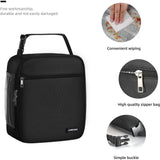 Black and White Spots Set of 2 Handheld Insulated Lunch Bags for Food Storage - 45-Degree Angle