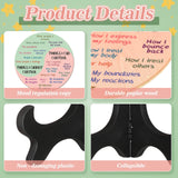 2 PCS for Each One Blue Scheme Emotion Wheel and Control Circle with Display Stands for Personal Development - Side View