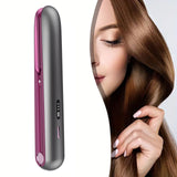 2-in-1 Hair Straightener and Curler, Portable with Adjustable Heat - Side View