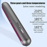 2-in-1 Hair Straightener and Curler, Portable with Adjustable Heat - Top-Down View