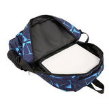 Rose-red Stylish 3-Piece Backpack Set with Unique Geometric Design - Top-Down View
