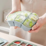 Red Multifunctional Silicone Ice Cream Mold with 4 Cavities for Homemade Treats - Side View
