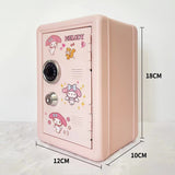 Red Mini Metal Safe Box with Combination Lock and Key - Compact Security Storage - 45-Degree Angle
