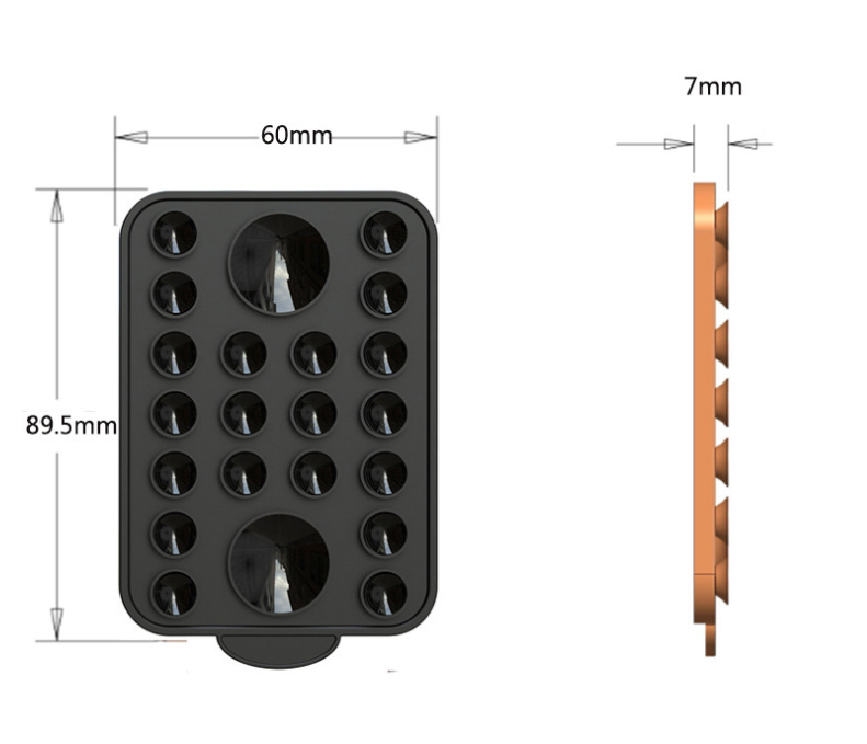 Black Magnetic Phone Mount with High-Quality N52 Magnets - Strong, Durable, and Easy to Use