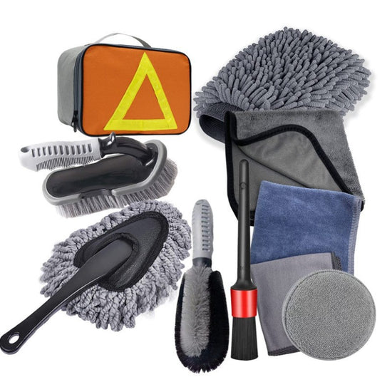 Complete Car Cleaning Kit with Microfiber Towels and Brushes ??All-In-One for Interior and Exterior Care