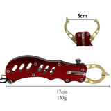2 PCS Red Multi-Function Fishing Hook Remover Tool - Durable, Lightweight, and Compact - Side View