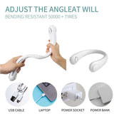 2 PCS Green Portable Neck Fan - Hands-Free Personal Fan, Quiet and Adjustable, Ideal for Outdoor and Indoor Use - Top-Down View