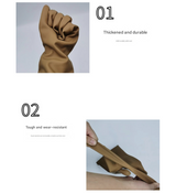 Grey Set of 3 Pairs of Durable Rubber Gloves - Waterproof, Comfortable, Ideal for Household and Cleaning Tasks - Top-Down View