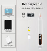 Electric Nail Drill Set - Portable Nail Polishing Tool with Multiple Attachments for Professional Use - Side View