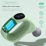Green Handheld Massage Gun - Compact and Portable, Adjustable Speed for Muscle Relief - Side View