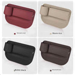 2 PCS Beige-right Car Seat Gap Storage Box - Practical Car Organizer, Gap Filler for Easy Access and Extra Storage