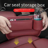 2 PCS Black-right Car Seat Gap Storage Box - Practical Car Organizer, Gap Filler for Easy Access and Extra Storage - Side View