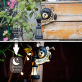 Solar-Powered Gargoyle Statue with LED Lantern - Gothic Outdoor Halloween Garden Decor - Side View