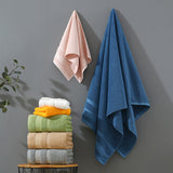 Blue Luxury 100% Cotton Bath Towel - 70x140cm Soft & Absorbent 380g Towel
