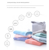 Brown Luxury 6-Piece 100% Cotton Towel Set - 2 Bath Towels, 2 Hand Towels, 2 Face Towels - Side View