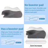 Height-enhancing Model Ergonomic Memory Foam Pillow - Orthopedic Contour Pillow for Neck & Shoulder Support (61x43x16cm) - Side View