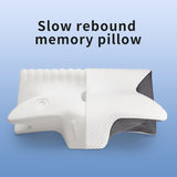 Height-enhancing Model Ergonomic Memory Foam Pillow - Orthopedic Contour Pillow for Neck & Shoulder Support (61x43x16cm) - Top-Down View