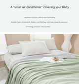 Pink Breathable Cotton Summer Quilt - Lightweight Cooling Blanket for Air-Conditioned Rooms - Top-Down View