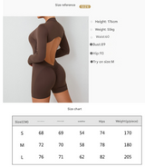 L Pink Backless Scrunch Butt Workout Jumpsuit - Long-Sleeve Open-Back Yoga Romper - Front View