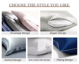 Champagne Gold Luxury Double-Sided Satin Silk Pillowcase ??Summer Cooling Polyester Pillow Cover Set(Without Pillow Core)