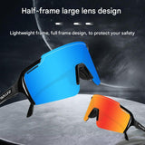 Transparent Color Change Lens Lightweight UV400 Photochromic Cycling Glasses, Anti-Wind Protective Sunglasses for Outdoor Sports - 45-Degree Angle