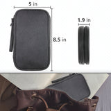 Black Portable Digital Organizer Bag – Multifunctional Storage for Power Banks, Cables, and Accessories(Photography Props Not Included) - Rear View