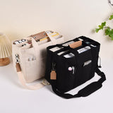 White Large Capacity Multi-Compartment Tote Bag - Stylish and Versatile for Women, Ideal for Organizing Essentials or as a Mommy Bag(Photography props not included) - Top-Down View