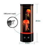 LED Jellyfish Lamp - Creative Night Light for Bedroom and Children's Room - Top-Down View