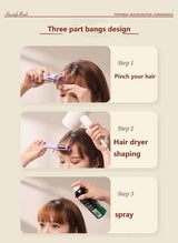 3-pack Purple Portable Hairstyle Brush for Root Volume - Multifunction Hair Styling Tool - 45-Degree Angle