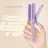 3-pack Purple Portable Hairstyle Brush for Root Volume - Multifunction Hair Styling Tool - Rear View