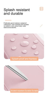 Pink Portable PU Storage Bag for Hair Curlers, Hair Dryers, and Styling Tools(Hair dryers, etc. are shooting props and are not included in the product) - Rear View