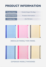 (Thick Version)Yellow Accordion File Binder with 12 Envelopes - Durable Document Organizer - 45-Degree Angle