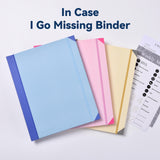 (Thick Version)Blue Accordion File Binder with 12 Envelopes - Durable Document Organizer - Front View