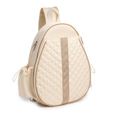 Beige Lightweight Waterproof Tennis Racket Backpack - Multifunction Sling and Backpack for Men and Women(The water cup racket is a shooting prop and
