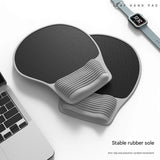 Grey Ergonomic Silicone Mouse Wrist Rest Pad - Comfortable Hand Support for Keyboard and Mouse - Front View
