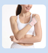 2 Pairs Grey Breathable Sports Wrist Support Wrap - Fitness Gym Wristband for Badminton & Injury Prevention - Front View