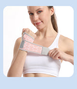 2 Pairs Grey Breathable Sports Wrist Support Wrap - Fitness Gym Wristband for Badminton & Injury Prevention - Side View