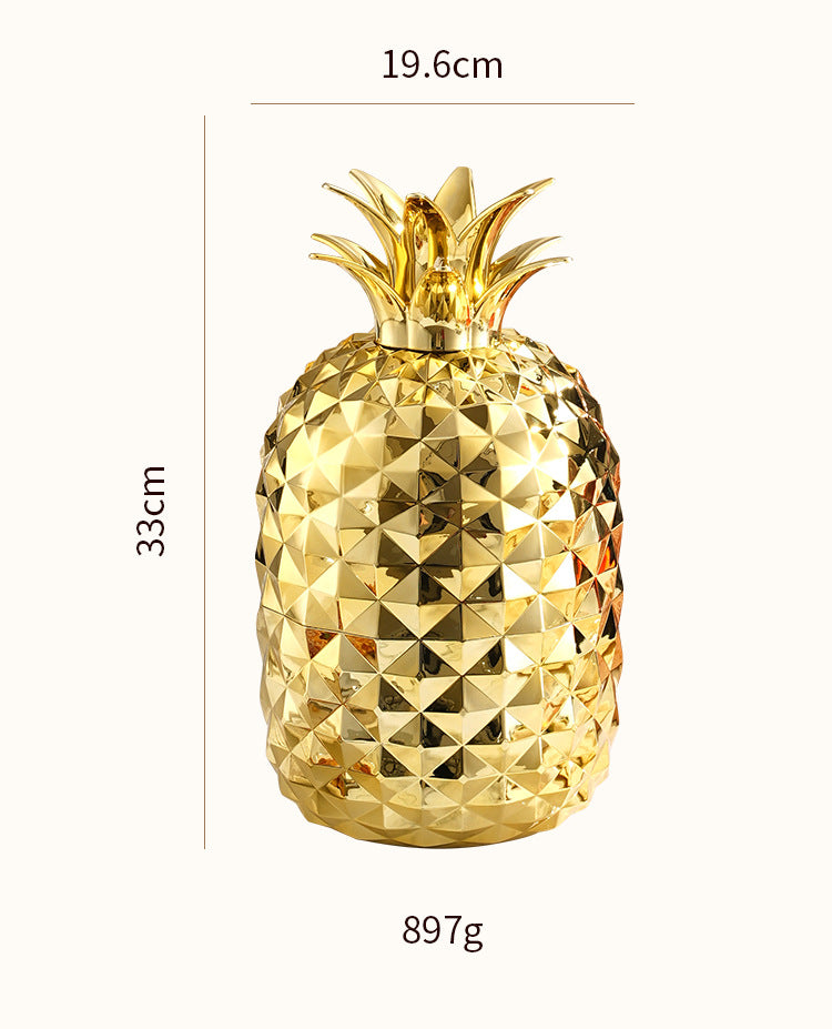 Gold Creative Pineapple-Shaped 410 Stainless Steel 24-Piece Cutlery Set ? Elegant 6-Person Dining Gift Set