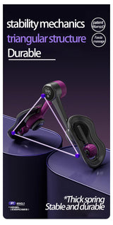 Dark Purple Multi-Function Pelvic Floor Muscle Trainer | LCD Display | Postpartum Recovery Thigh Trimmer | 360° Rotatable Leg Fitness Tool - Rear View