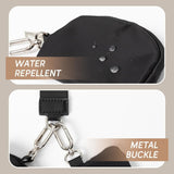 Black And Grey Portable Ladies Wrist Bag - Mini Wallet for Cards, Coins, and Keys, Lightweight and Stylish Organizer, Perfect for Daily Use - Top-Down View