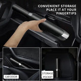 Black Wireless Handheld Car Vacuum Cleaner - 8000Pa Suction, USB Rechargeable, Wet & Dry Use, Lightweight with Washable Filter, 40-Minute Runtime, Multi-Functional Brush Attachments - 45-Degree Angle