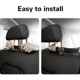 Black Car Trunk Storage Bag - Large Capacity Oxford Cloth Multi-Purpose Hanging Organizer with Mesh Pockets and Backseat Storage - 45-Degree Angle