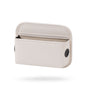 Beige PU Leather Car Storage Organizer with Dual Charging Holes and Inner Mesh Pocket, Multi-functional Door Handle Hanging Bag for Phones and Accessories, Lightweight and Durable
