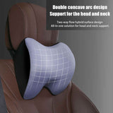 Green Memory Foam Car Seat Neck and Lumbar Support Set - Ergonomic Cushion for Office, Home, and Driving - Side View