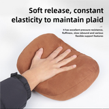 Off-White Luxury Eco-Friendly Suede Car Headrest and Lumbar Cushion Set - Ergonomic Support, All-Season Comfort, Adjustable Straps, and Durable Design for Cars, Office, and Home Use - Top-Down View